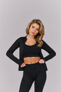Limitless Seamless Zip Up Jacket - Black